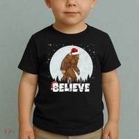 Believe Christmas Bigfoot Holiday Toddler T-Shirt thumb 2