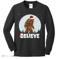 Believe Christmas Bigfoot Holiday Kids Long Sleeve Shirt thumb 0
