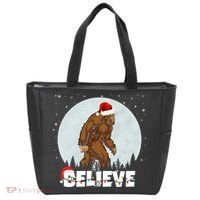 Believe Christmas Bigfoot Holiday Tote Bag thumb 0