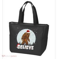 Believe Christmas Bigfoot Holiday Tote Bag thumb 3