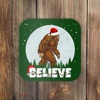 Believe Christmas Bigfoot Holiday Coaster thumb 0