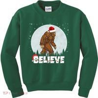 Believe Christmas Bigfoot Holiday Kids Sweatshirt thumb 0