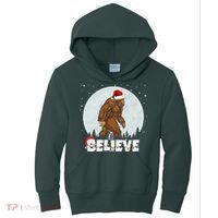 Believe Christmas Bigfoot Holiday Kids Hoodie thumb 0