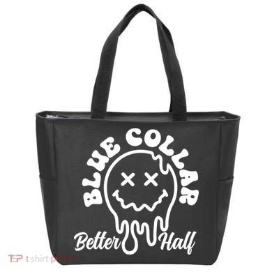 Blue Collar Better Half Funny Tote Bag