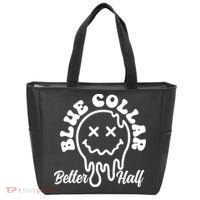 Blue Collar Better Half Funny Tote Bag thumb 0