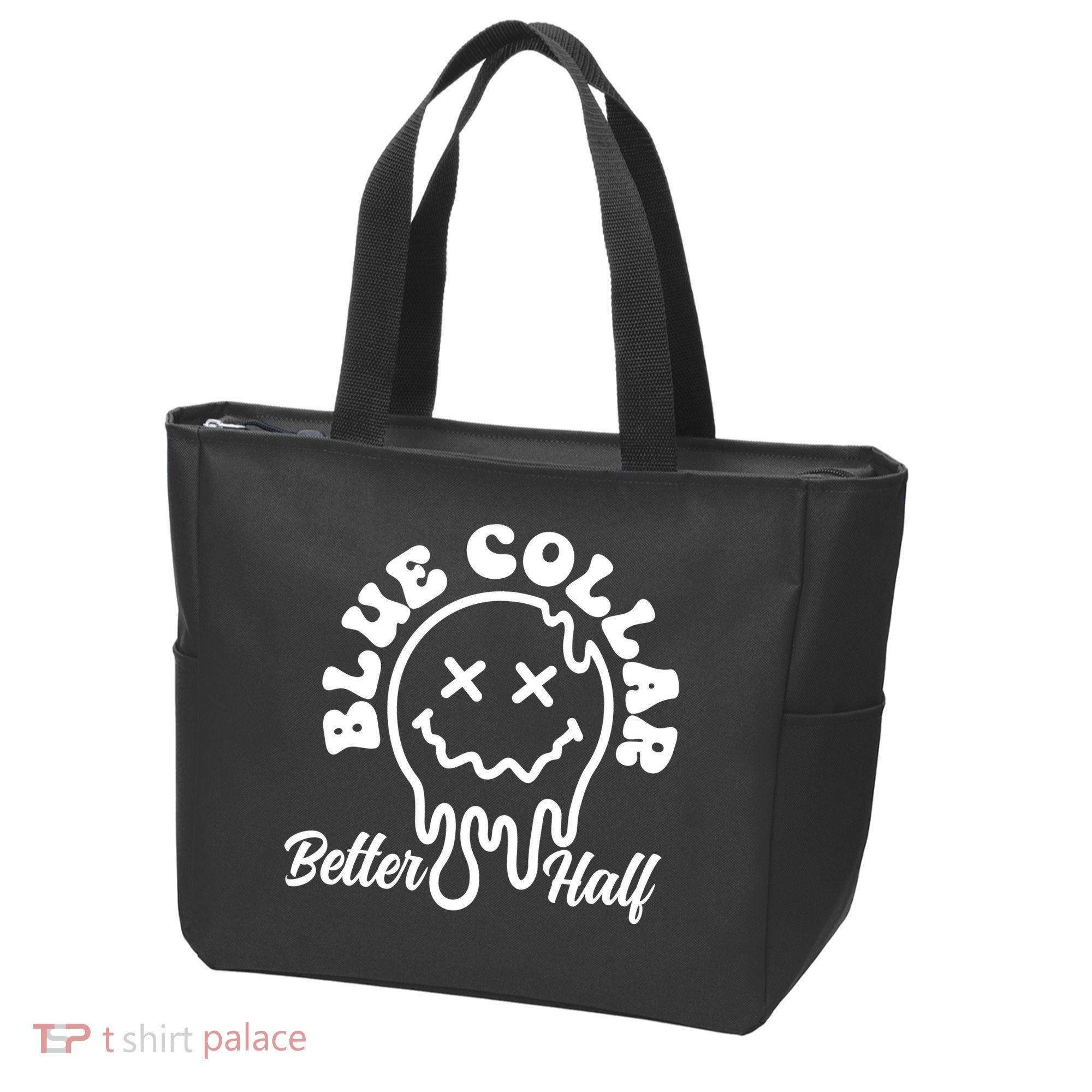 Blue Collar Better Half Funny Tote Bag