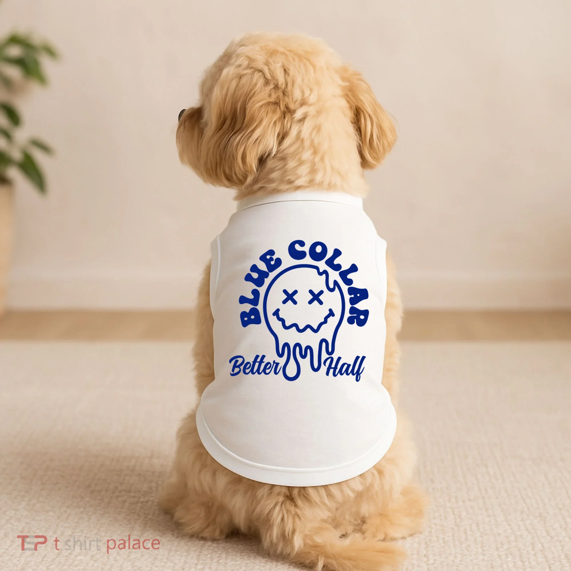 Blue Collar Better Half Funny Doggie Tank