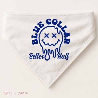 Blue Collar Better Half Funny USA-Made Doggie Bandana