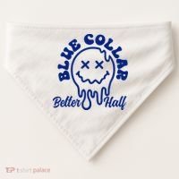 Blue Collar Better Half Funny USA-Made Doggie Bandana thumb 0