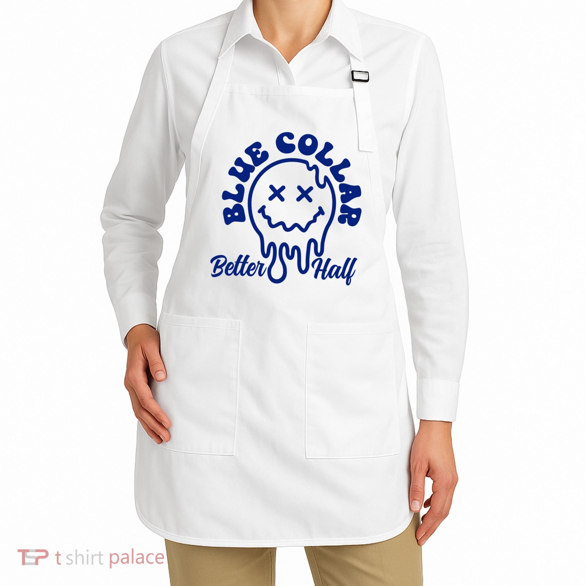 Blue Collar Better Half Funny Apron