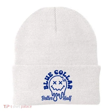 Blue Collar Better Half Funny Beanie
