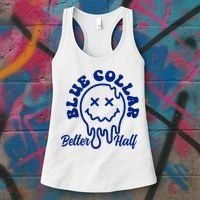 Blue Collar Better Half Funny Women's Tank Top thumb 3