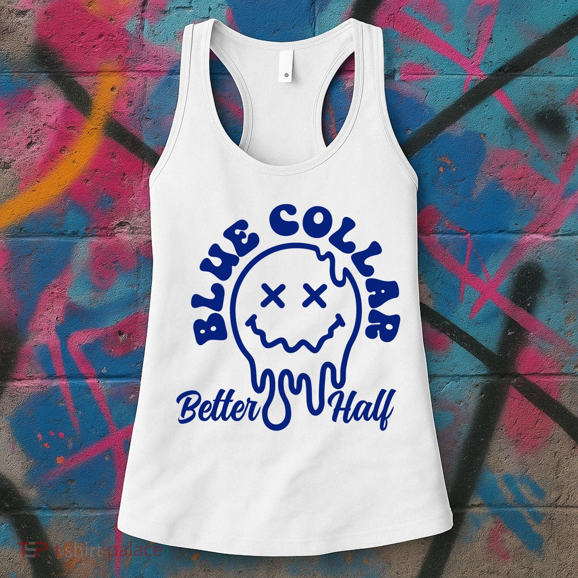 Blue Collar Better Half Funny Women's Tank Top