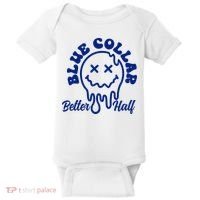 Blue Collar Better Half Funny Baby Bodysuit thumb 0