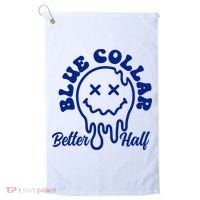 Blue Collar Better Half Funny Golf Towel thumb 0