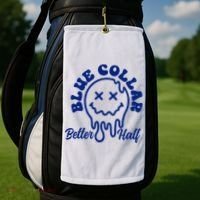 Blue Collar Better Half Funny Golf Towel thumb 2