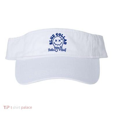 Blue Collar Better Half Funny Visor