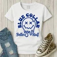 Blue Collar Better Half Funny Women's T-Shirt thumb 3