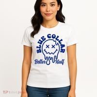 Blue Collar Better Half Funny Women's T-Shirt thumb 4