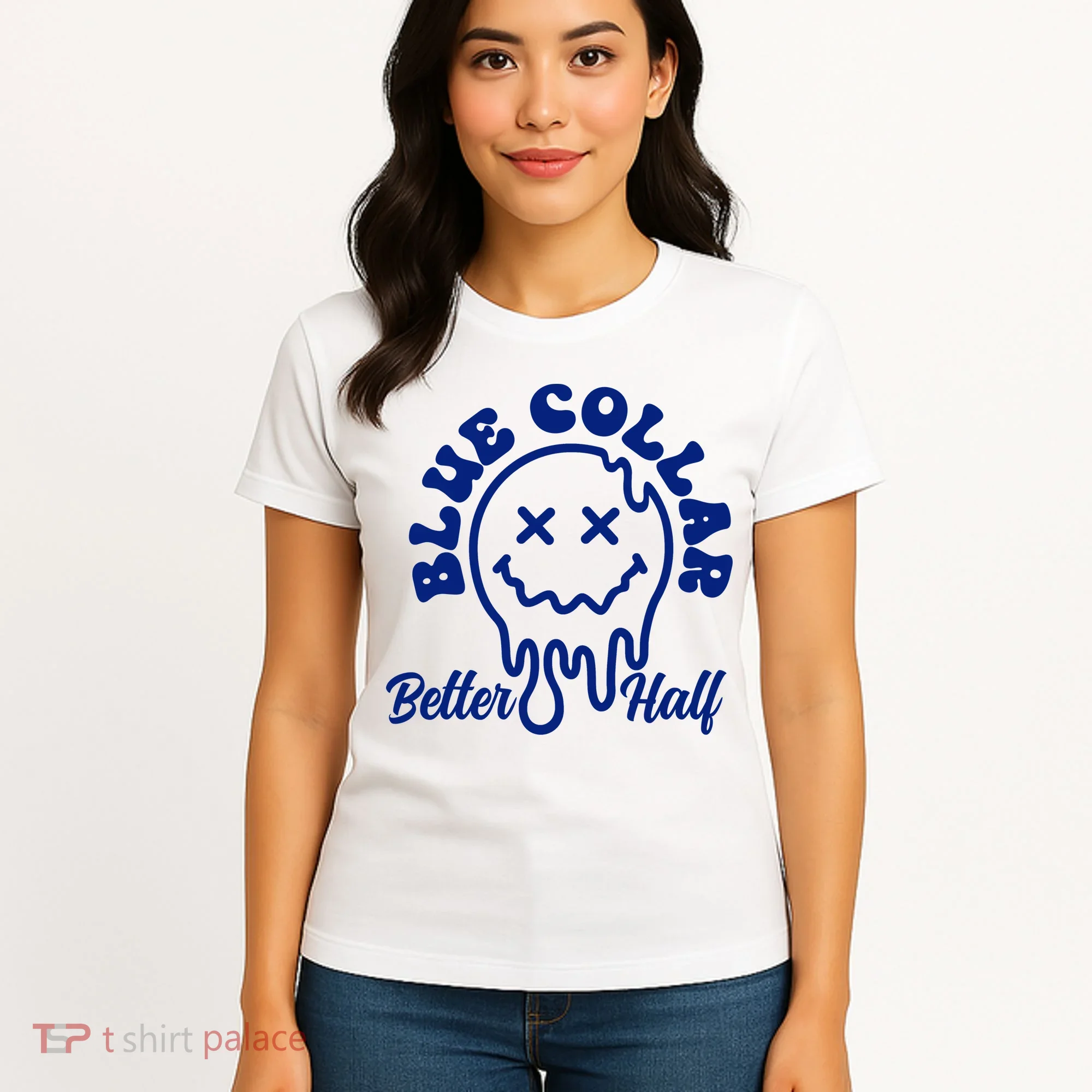 Blue Collar Better Half Funny Women's T-Shirt
