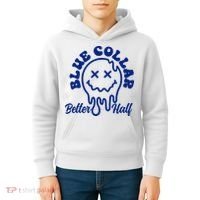 Blue Collar Better Half Funny Kids Hoodie thumb 4