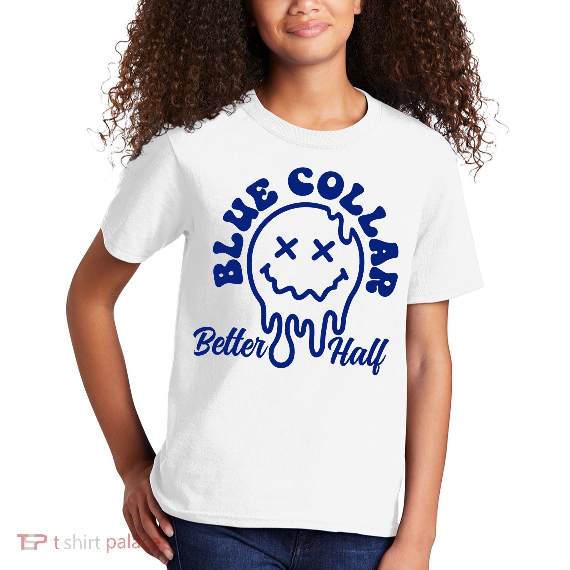Blue Collar Better Half Funny Kids T-Shirt