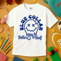 Blue Collar Better Half Funny Kids T-Shirt thumb 3