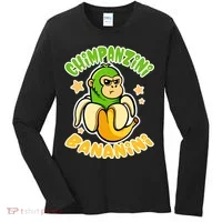 Brainrot Chimpanzini Bananini Women's Long Sleeve Shirt thumb 0