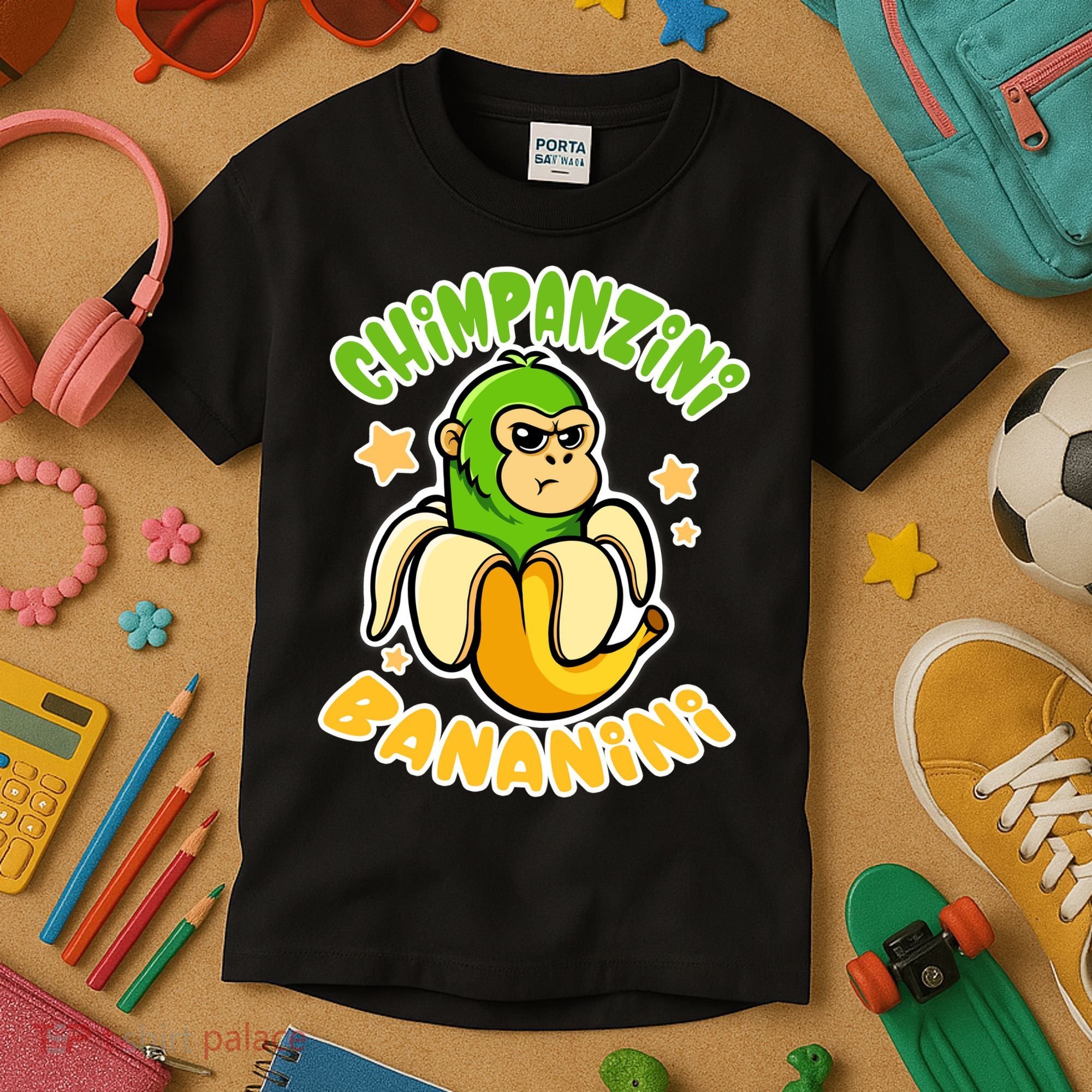 Brainrot Chimpanzini Bananini Kids T-Shirt