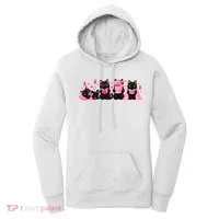 Breast Cancer Book Lover Cats Women's Hoodie thumb 0