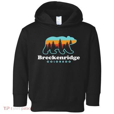Breckenridge Colorado Bear Mountains Trees Toddler Hoodie