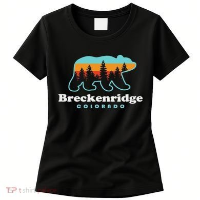 Breckenridge Colorado Bear Mountains Trees Women's T-Shirt