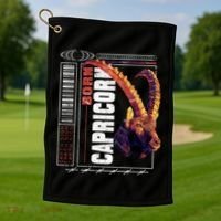 Born Capricorn Golf Towel thumb 1