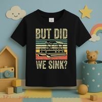 Boat Captain But Did We Sink Funny Pontoon Boating Toddler T-Shirt thumb 3
