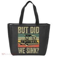 Boat Captain But Did We Sink Funny Pontoon Boating Tote Bag thumb 0