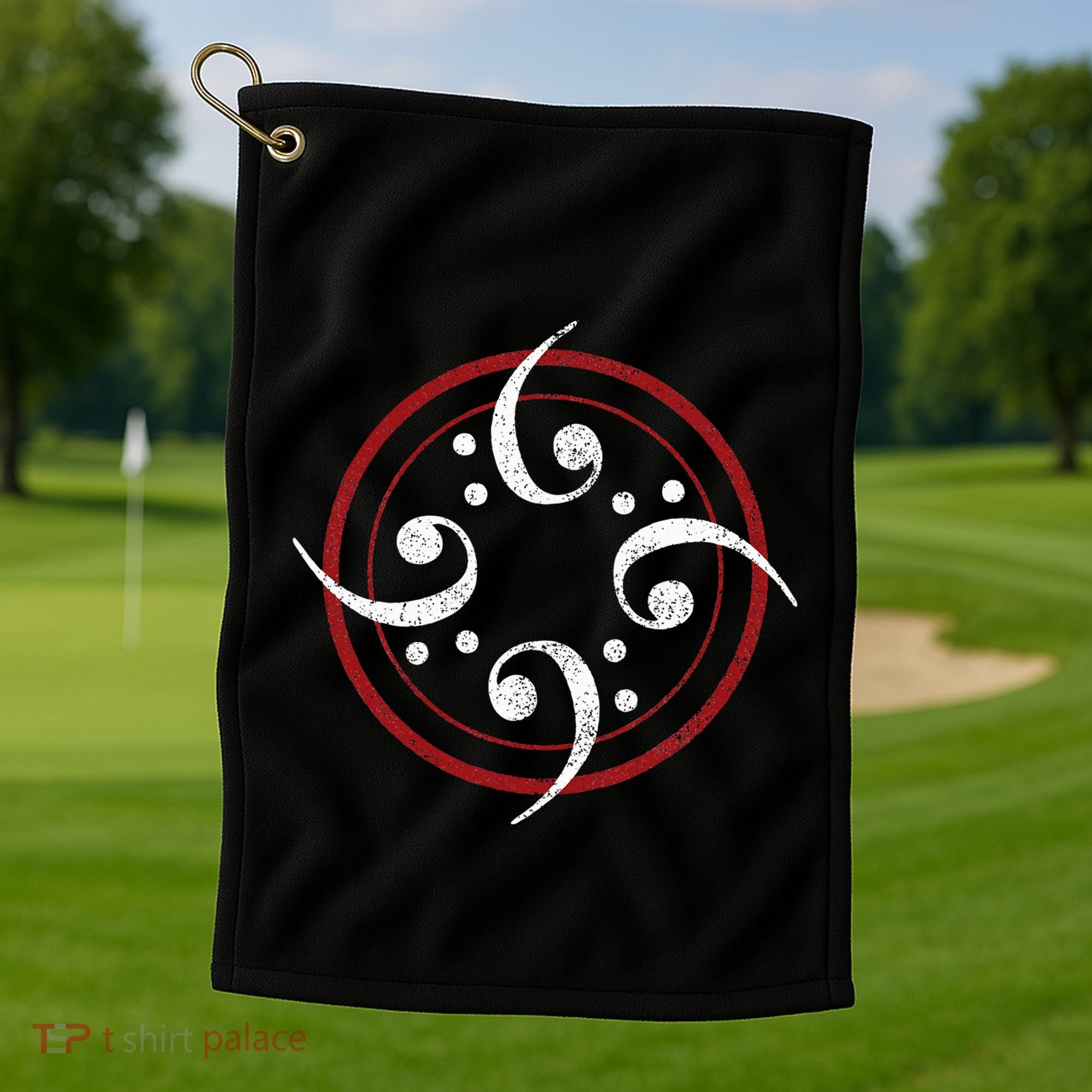 Bass Clef Bass Guitar Player Bassist Golf Towel