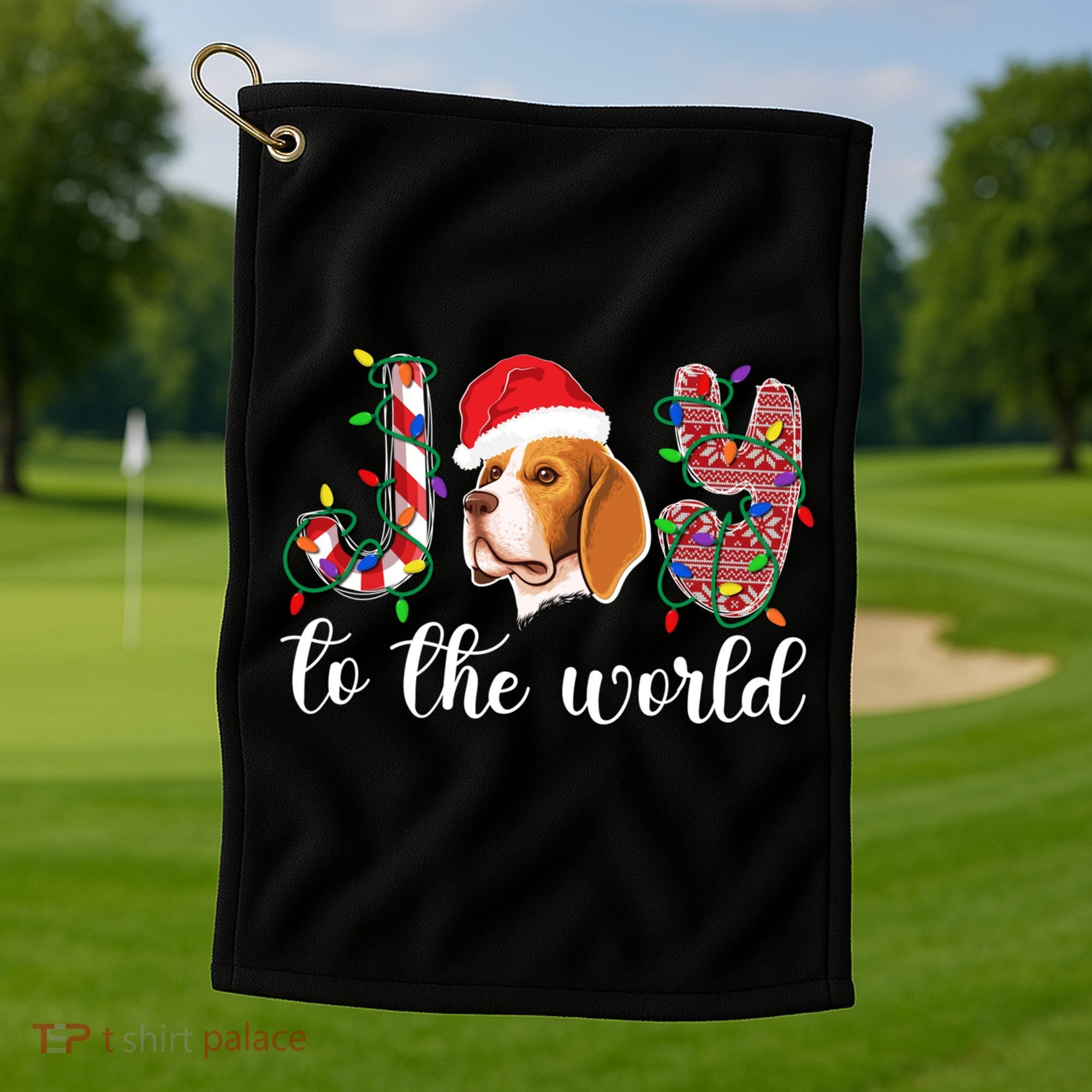 Beagle Christmas Beagle Xmas Party Beagle Lover Gift Golf Towel