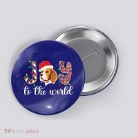 Beagle Christmas Beagle Xmas Party Beagle Lover Gift Button thumb 0