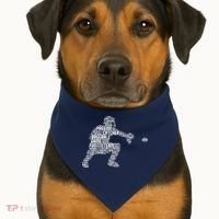 Baseball Catcher USA-Made Doggie Bandana thumb 1