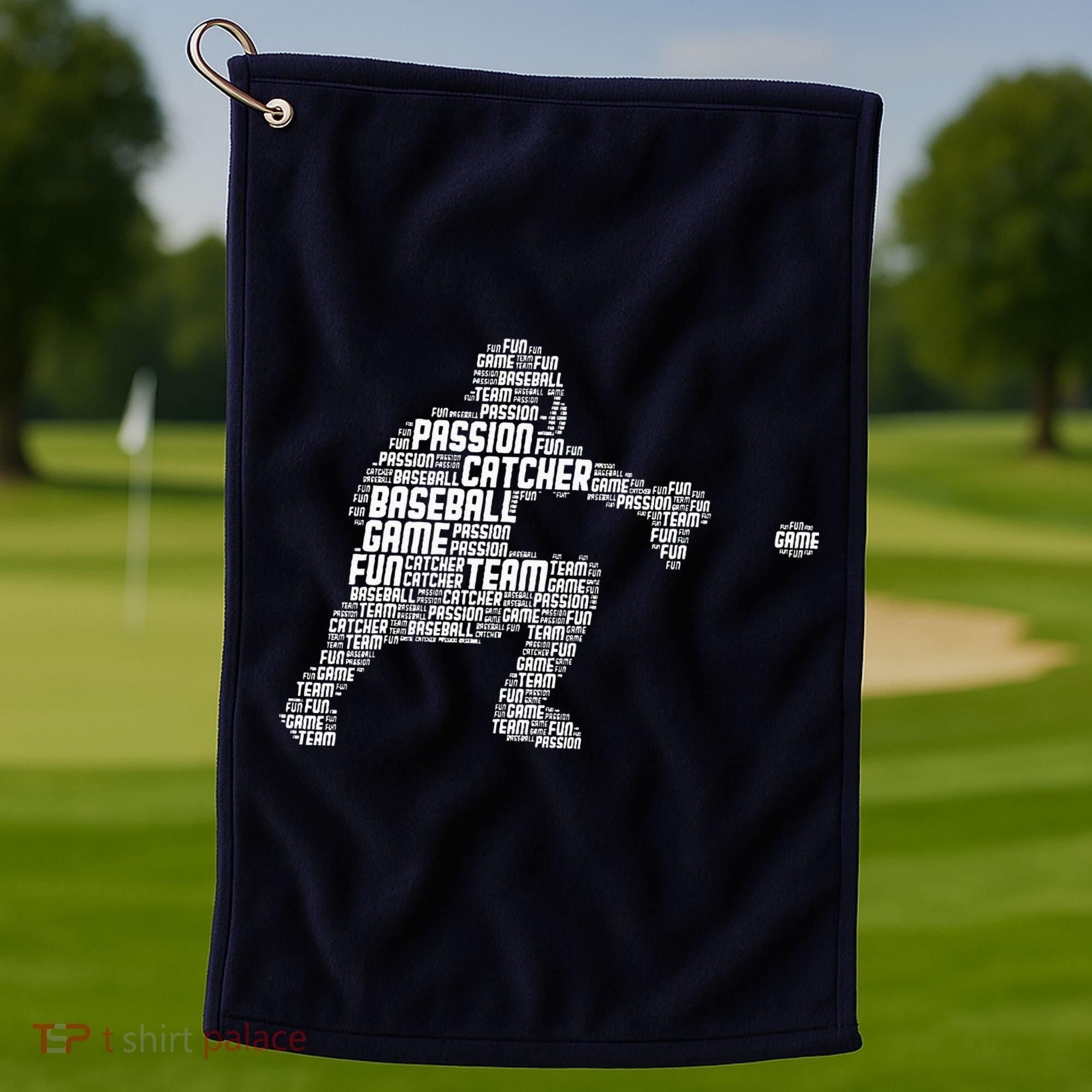 Baseball Catcher Golf Towel