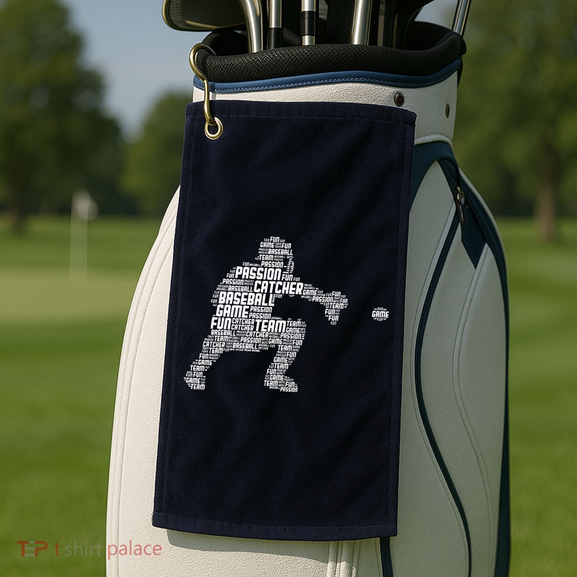 Baseball Catcher Golf Towel