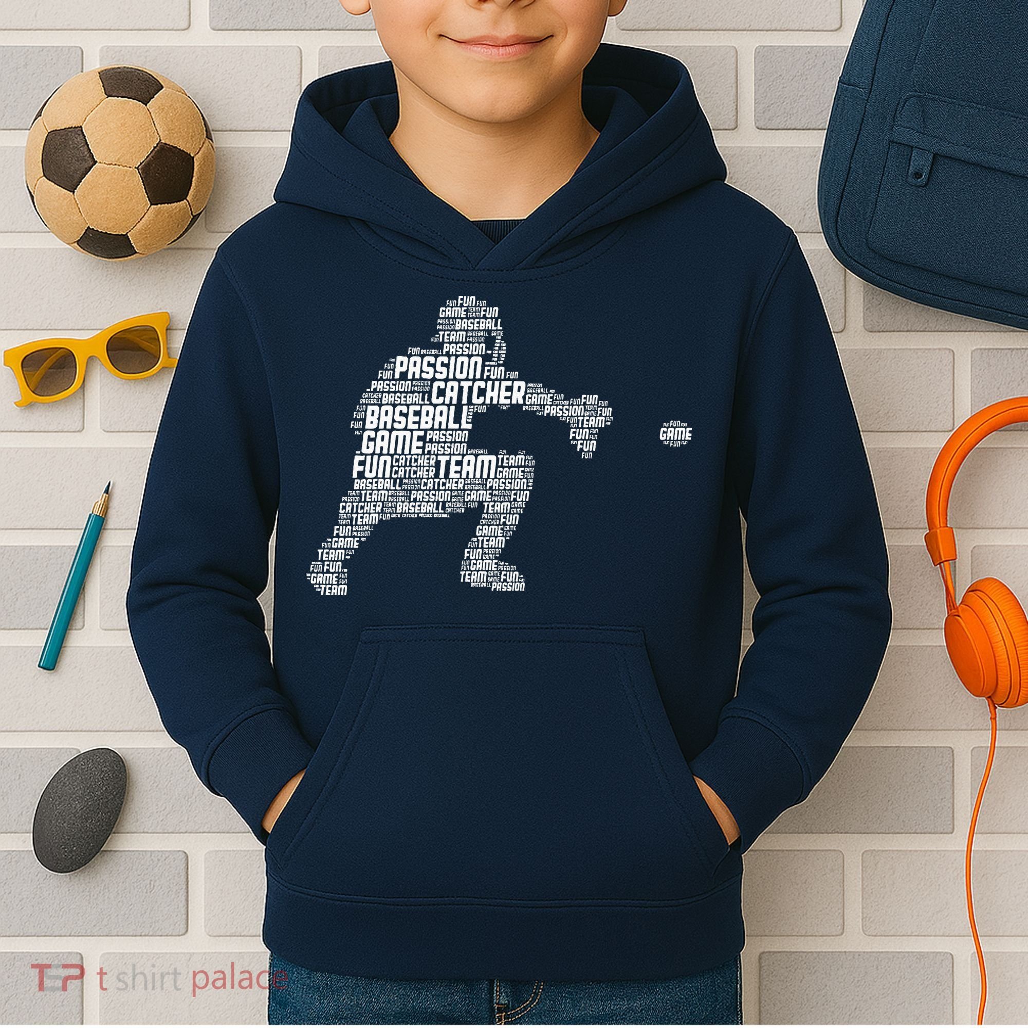 Baseball Catcher Kids Hoodie