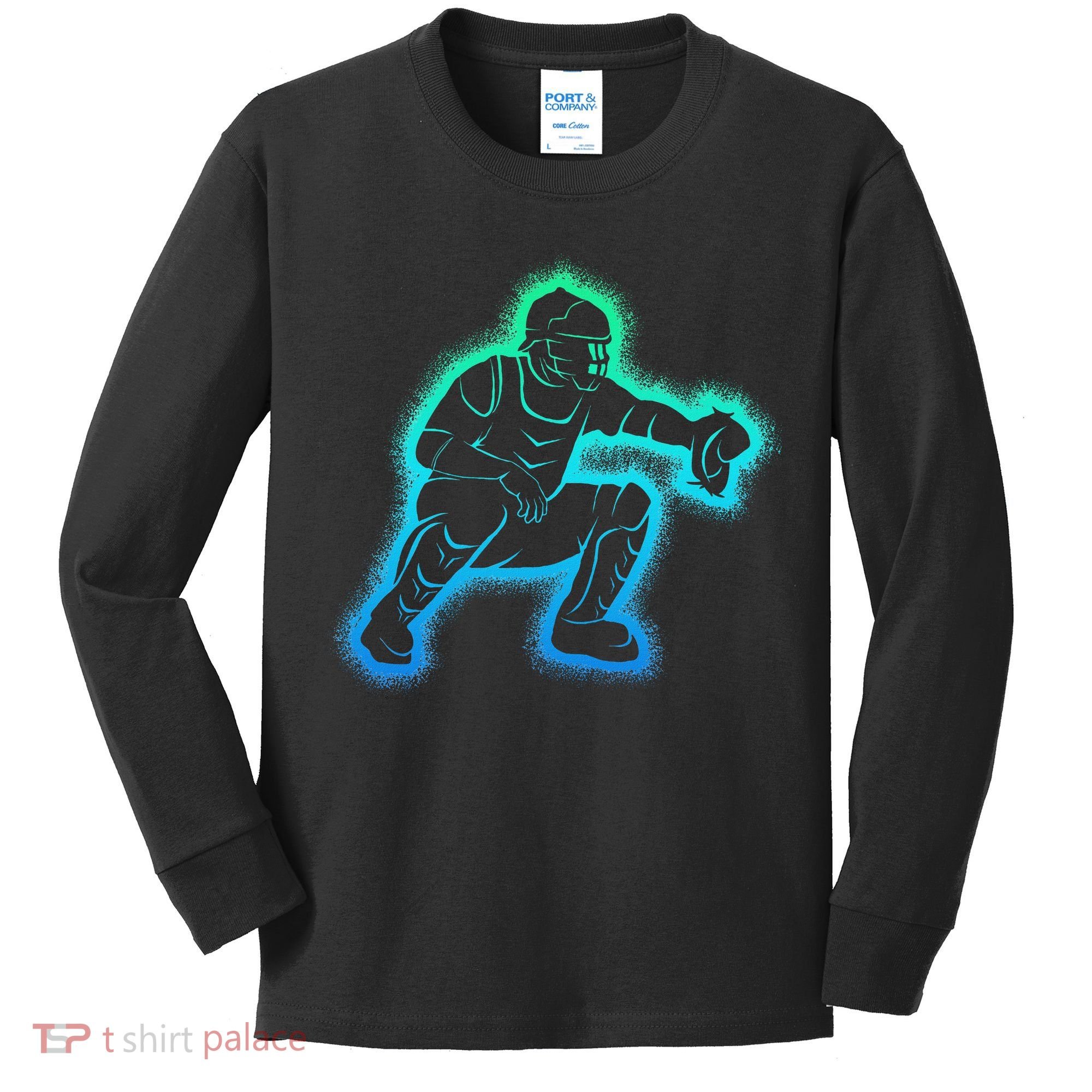 Baseball Catcher Kids Long Sleeve Shirt