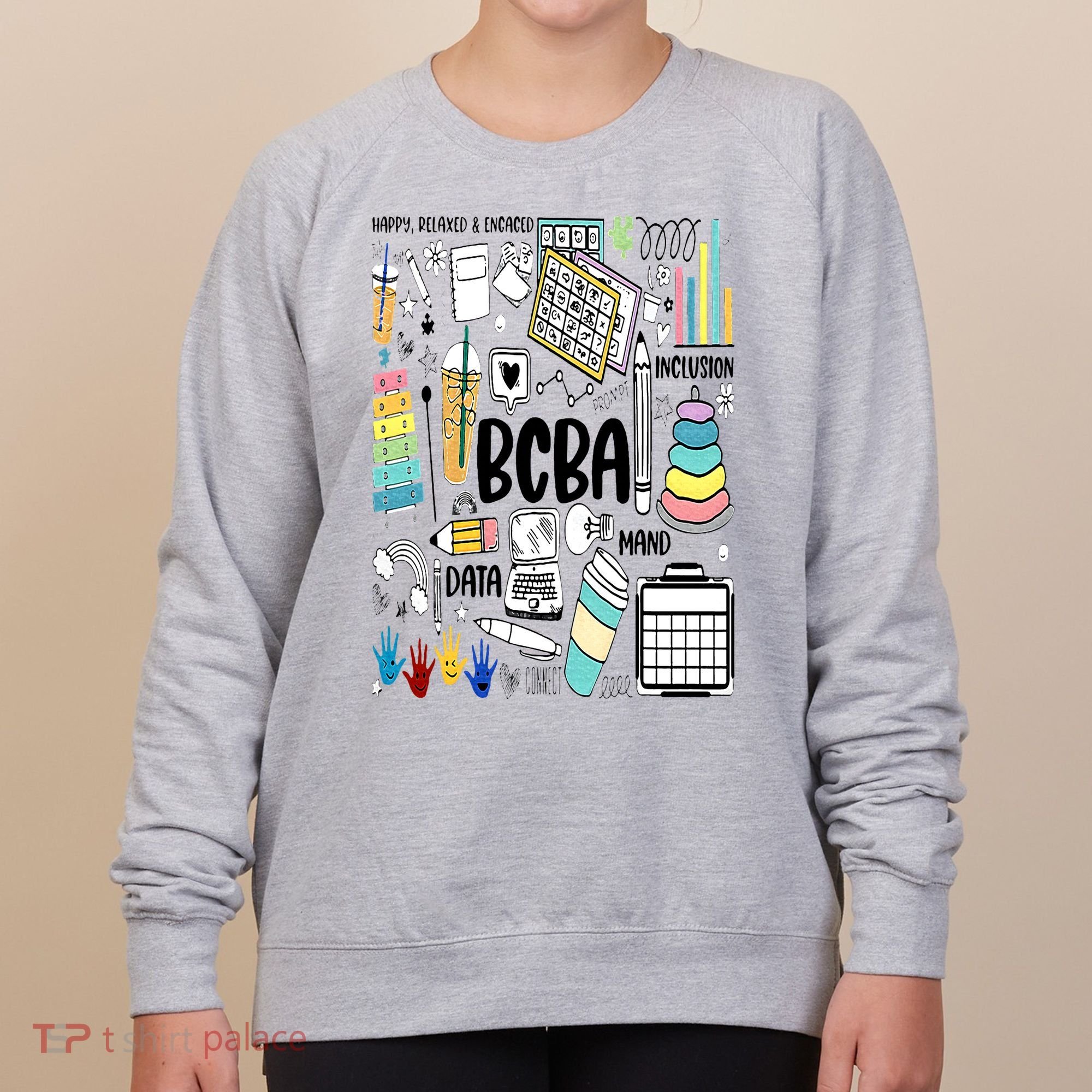 Board Certified Behavior Analyst BCBA Symbols ABA Therapist Women's Sweatshirt