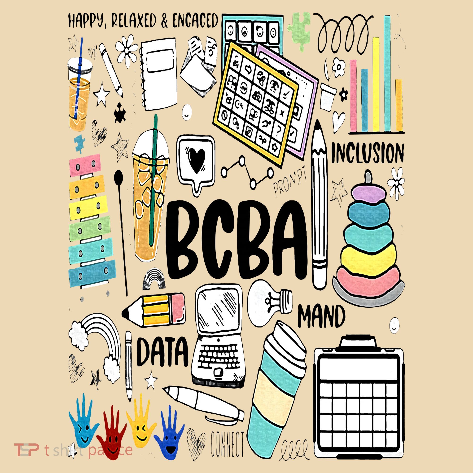 Board Certified Behavior Analyst BCBA Symbols ABA Therapist Tote Bag