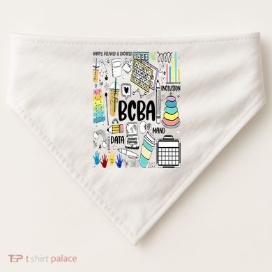 Board Certified Behavior Analyst BCBA Symbols ABA Therapist USA-Made Doggie Bandana