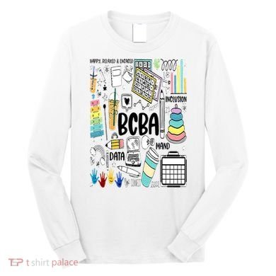 Board Certified Behavior Analyst BCBA Symbols ABA Therapist Long Sleeve Shirt
