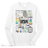 Board Certified Behavior Analyst BCBA Symbols ABA Therapist Long Sleeve Shirt thumb 0