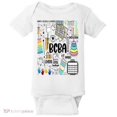 Board Certified Behavior Analyst BCBA Symbols ABA Therapist Baby Bodysuit