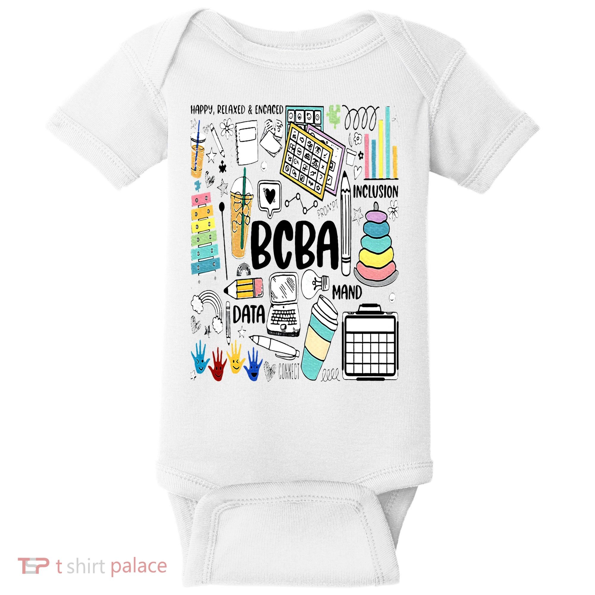 Board Certified Behavior Analyst BCBA Symbols ABA Therapist Baby Bodysuit